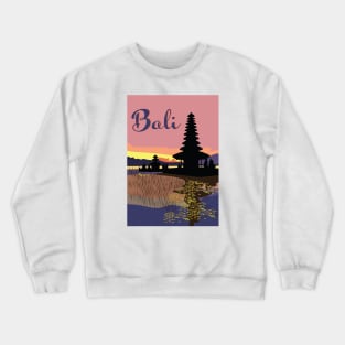 Bali Travel Poster Crewneck Sweatshirt